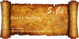 Serli Csilla névjegykártya