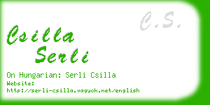 csilla serli business card